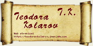 Teodora Kolarov vizit kartica